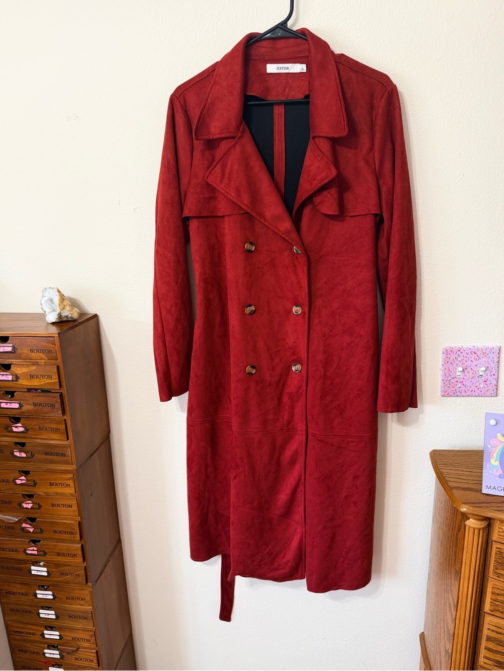 JustFab full length coat size L NWOT - Picture 5 of 10